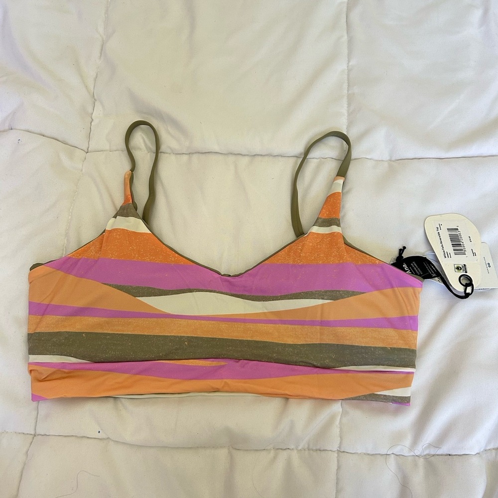 Prana Swim Top Reversible Willow Falls Pool Beach Padded Comfortable Athletic M
